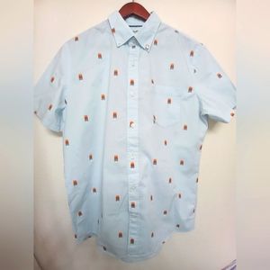 2 Good Threads Standard-Fit Short-Sleeve Printed Poplin Shirt - Size M